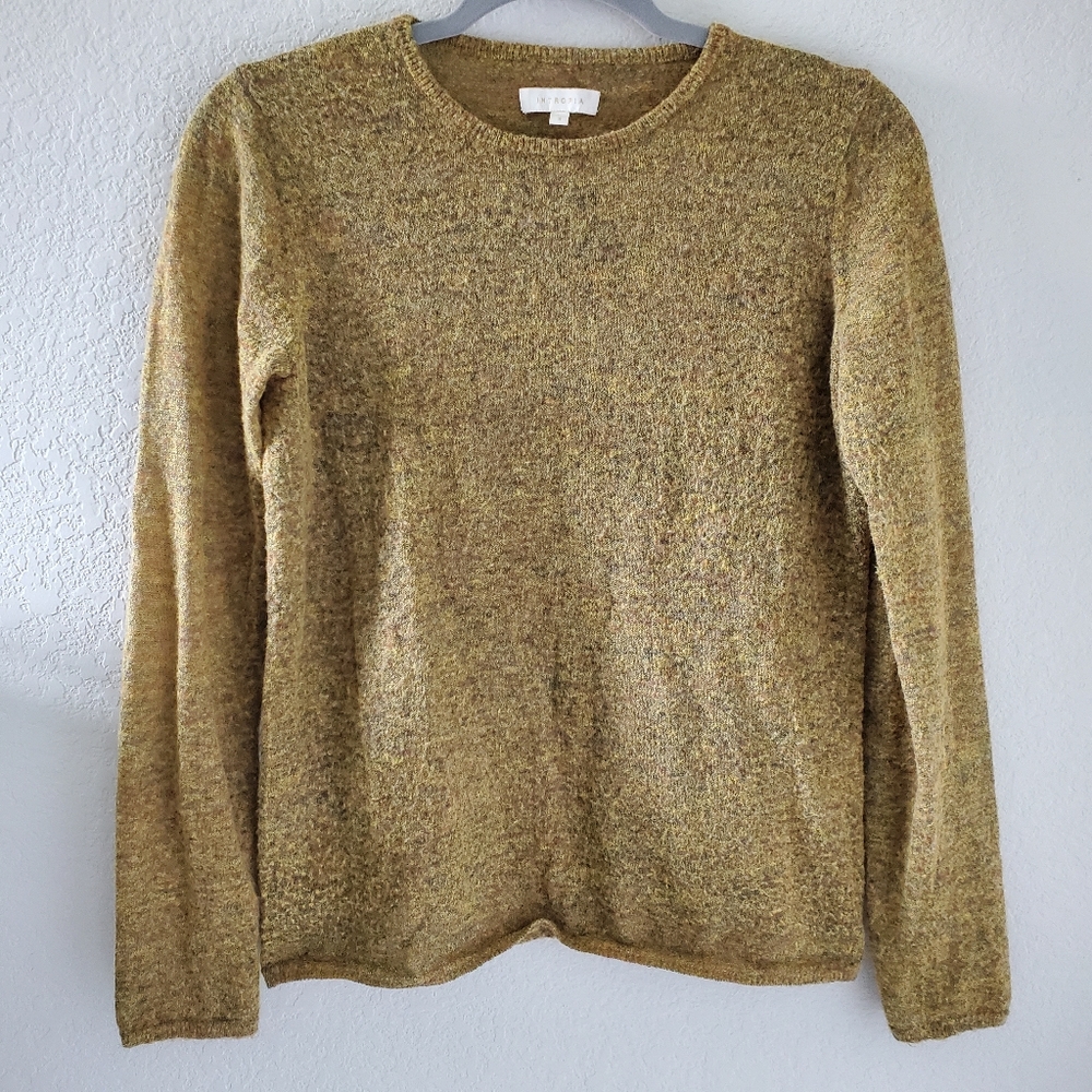 Intropia mohair blend olive pullover sweater
